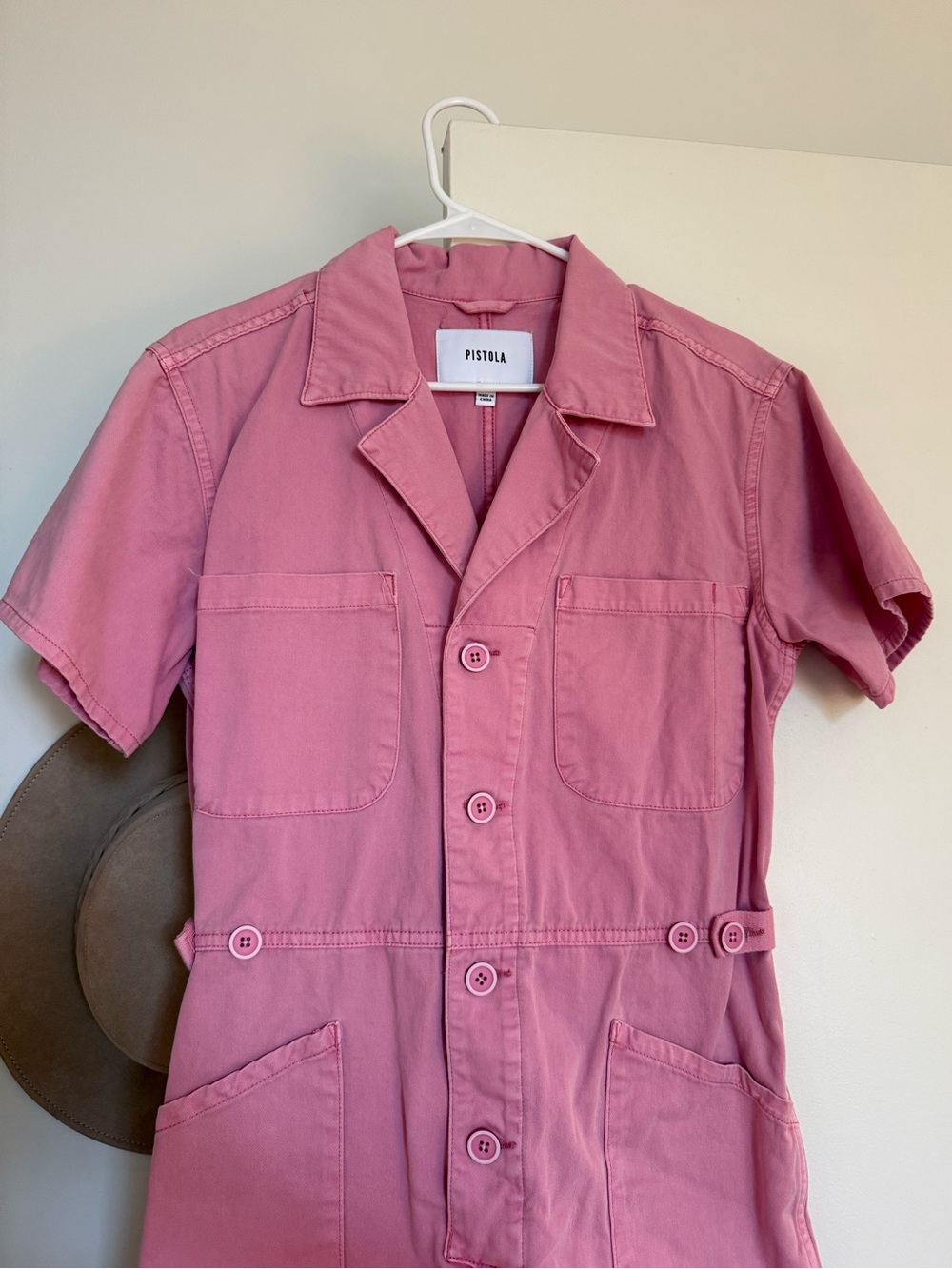 Pistola 100% Cotton Denim Romper View 4